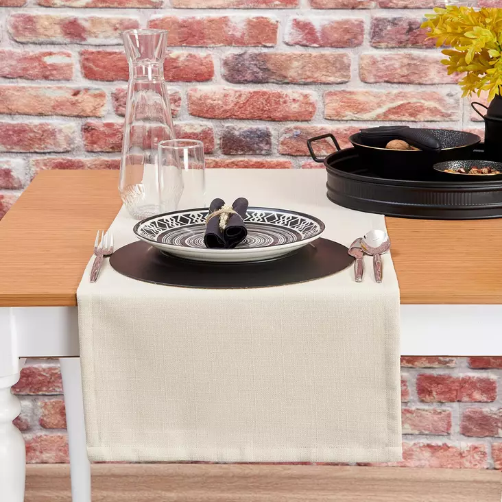 Löpare Hermia Olympos Sten Polyester 40x150 cm - Dukar och tabletter - 8684282835790 - 1