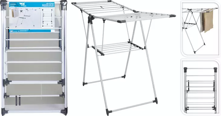 Hopfällbar torkställning 16 meter - Torkställningar och tvättkorgar - 8721037549400 - 1