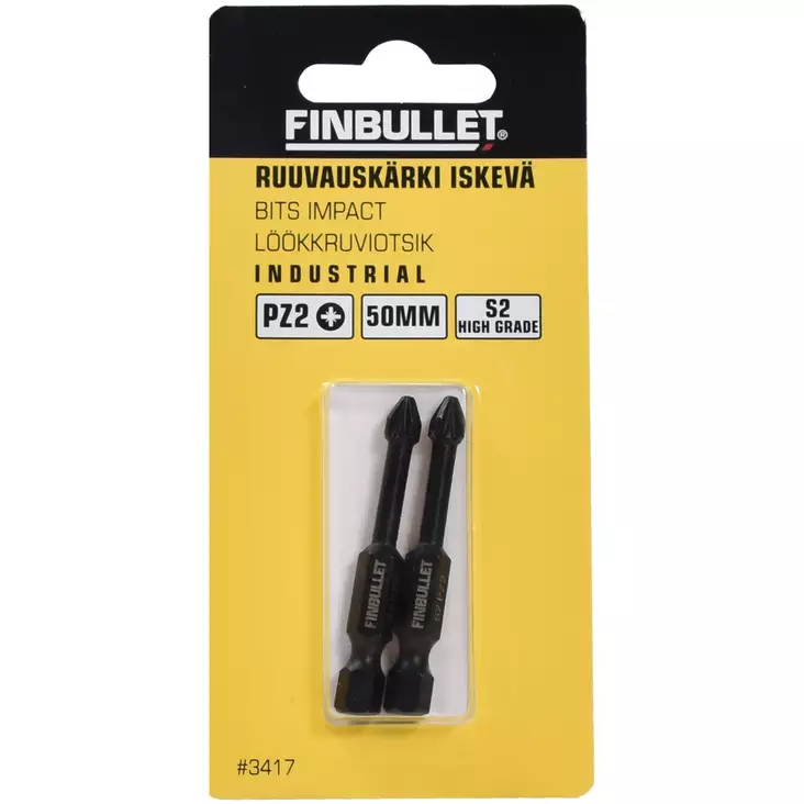 Konekärki iskevä PZ2*50mm 2kpl - Borrsatser och borrspetsar - 6438152034170 - 1