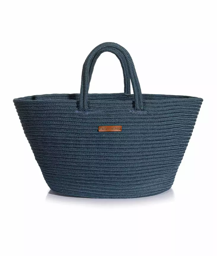Dekorativ Väska Aberto Design 9059073 Marinblå Bomull 30 cm - Förvaringslådor och korgar - 8683743770380 - 1