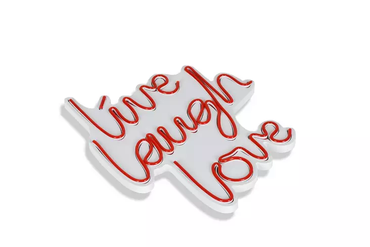 Dekorativ Led Väggdekor Wallity Live Laugh Love Röd Plast 30,5x35,5 cm - Ljussmycken och ljusfigurer - 8682870288850 - 1