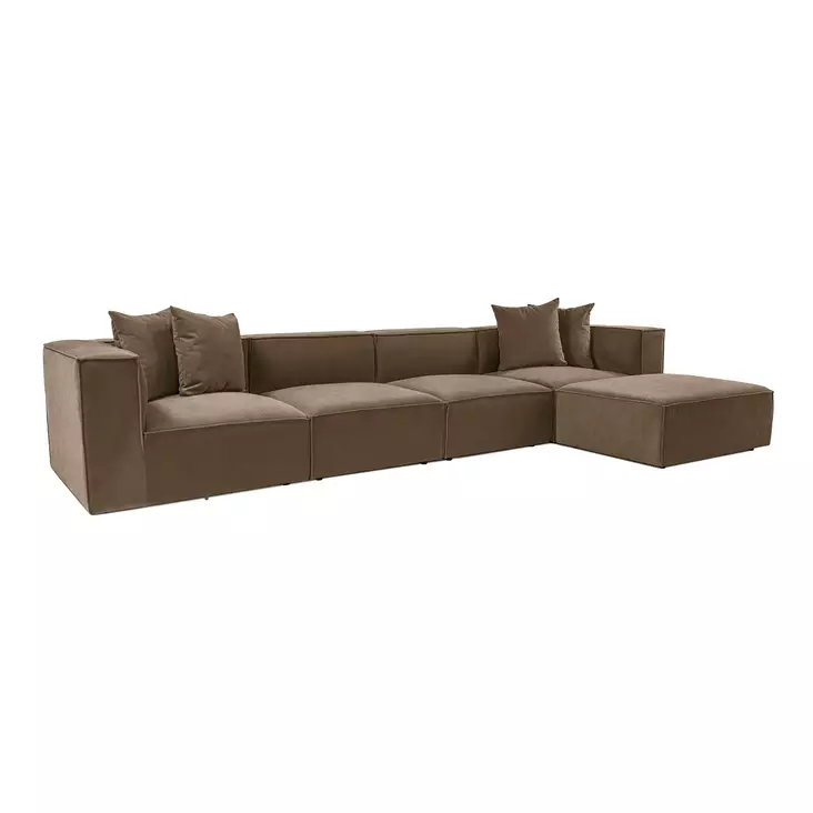 Hörnsoffa Atelier del Sofa Sora Brun Linne 350x190x65 cm - Soffor - 8684282438380 - 1
