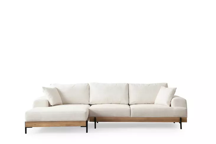 Hörnsoffa Atelier del Sofa Eti Oak Vit Polyester 170x280x78 cm - Soffor - 8684282394020 - 1