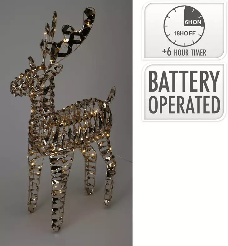 Kultainen LED-poro 60 cm - Ljussmycken och ljusfigurer - 8721037066150 - 1