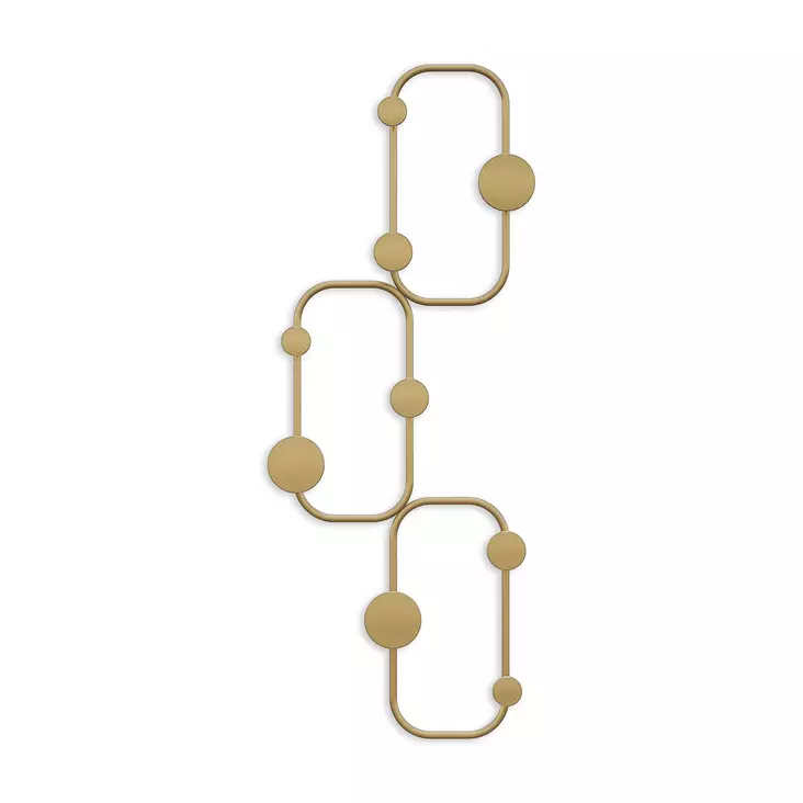 Vägghängare Metall Wallity Lizzard-A Guld Metall 28x5 cm Höjd 70 cm - Klädhängare - 8684282398950 - 1