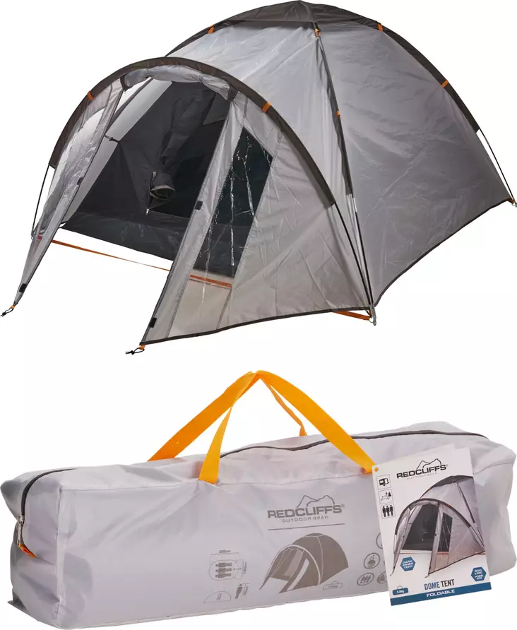 Kupoltält 4 personer med förtält - Tält, skydd, hängmattor - 8721037872270 - 1