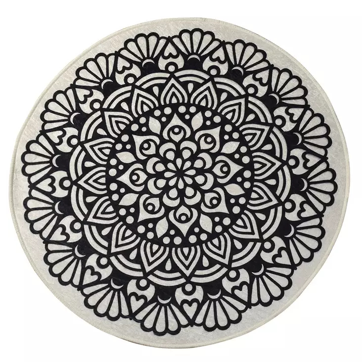 Badrumsmatta, flerfärgad, 100 cm, mjuk, antibakteriell, halkfri - Badrumsmattor och våtrumsmattor - 8681875426540 - 1