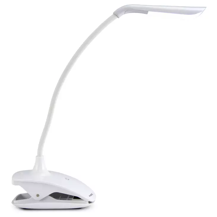 Uppladdningsbar LED-lampa med klämma Vit - Golv- och bordslampor - 8712412576630 - 10