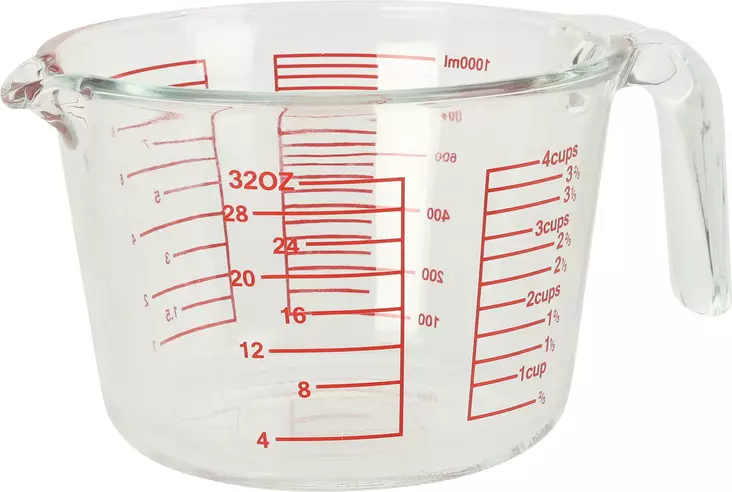 Måttkanna i borosilikatglas 1 liter - Köksredskap - 8720573907170 - 1