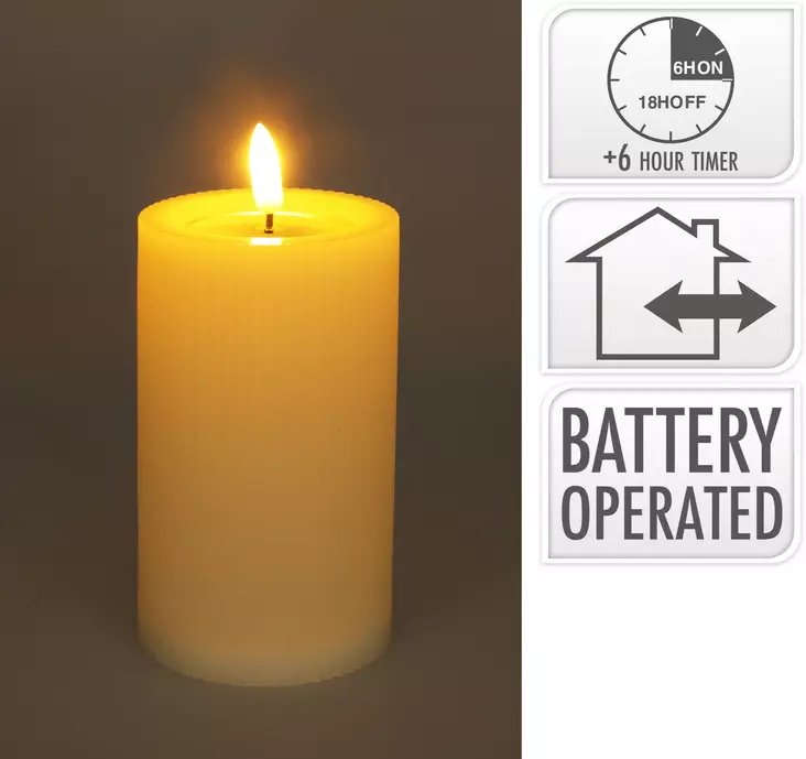 LED-kynttilÃ¤ 75x125 valkoinen - LED-ljus och lyktor - 8721037220460 - 1