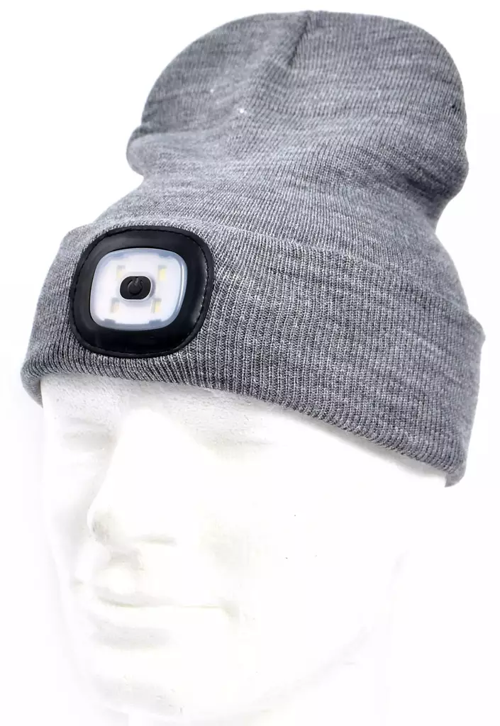 Led Pipo 1W USB-ladattava harmaa - Mössor, hattar och kepsar - 6438152098660 - 1