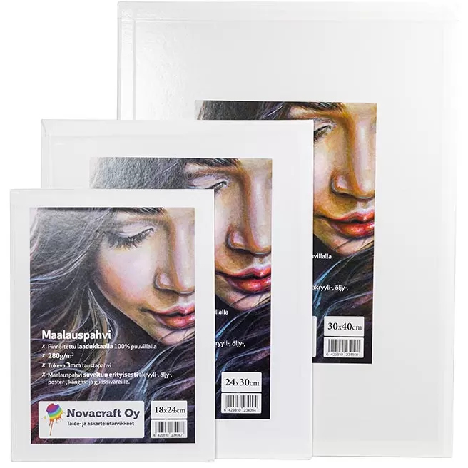 Maalauspahvi 30 x 40 cm, 280 g - Målardukar och tavlor - 6429810234100 - 1