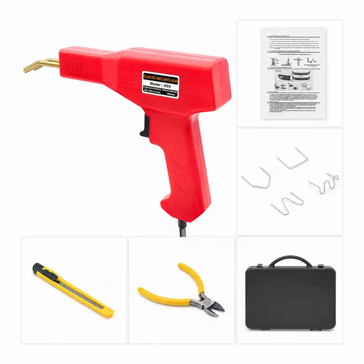 Plastlagningssats 50 W Mag-Pro - Ergonomisk, snabb uppvärmning, med klamrar och tillbehör - Plastreparation - 6418536039540 - 1