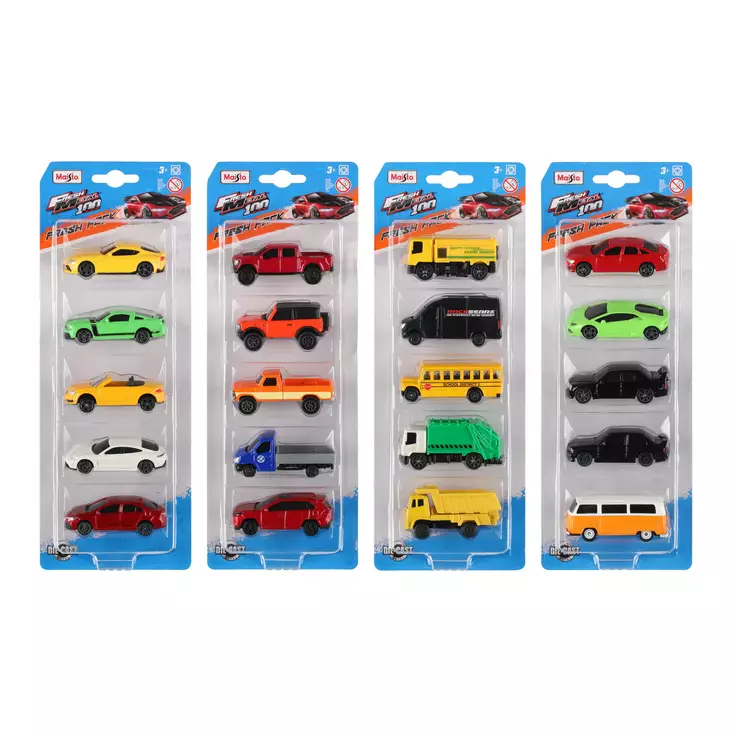 Maisto Fordon 7,6 cm 5 st sortiment - Formgjuten metall med plastdetaljer, från 3 år - Leksaker och barntillbehör - 6410413241060 - 1