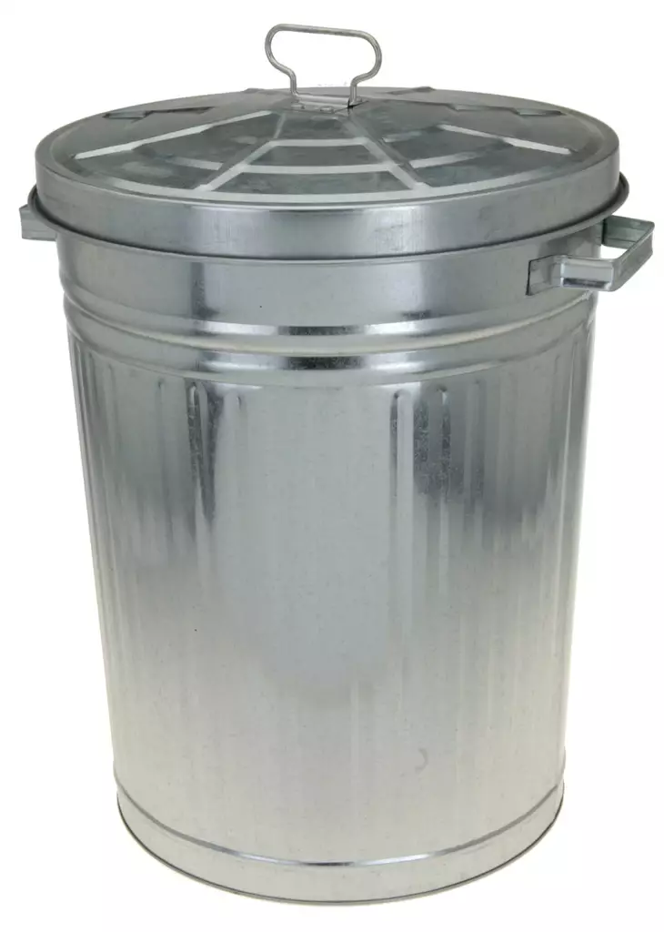 Soptunna i metall med lock 55 liter - Soptunnor - 8711295017230 - 1