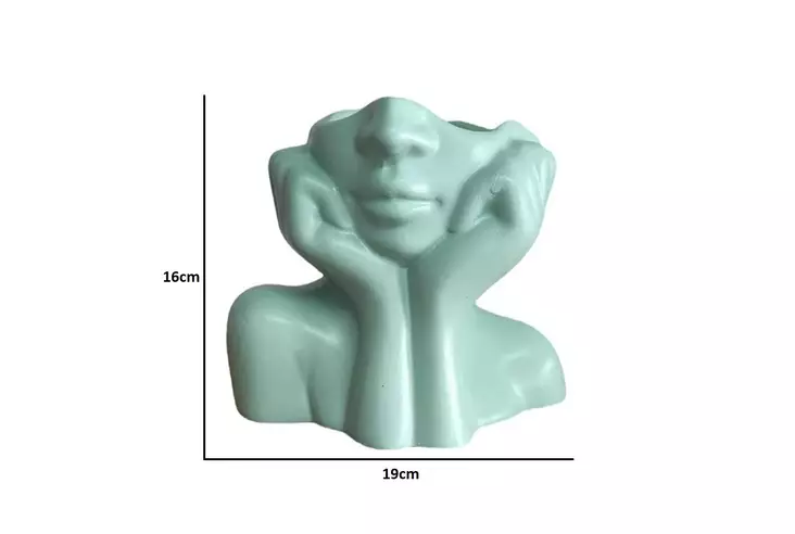 Vas Aberto Design Iskandinav Layd Mint Keramik 19x11x16 cm - Hängande blomkrukor och vaser - 8684282698470 - 1