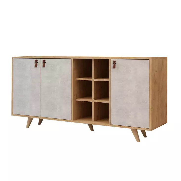 Konsolbord Hanah Home Prilika Ek Vit Spånskiva 140x89x40 cm - Byråer och skåp - 8681875126730 - 1