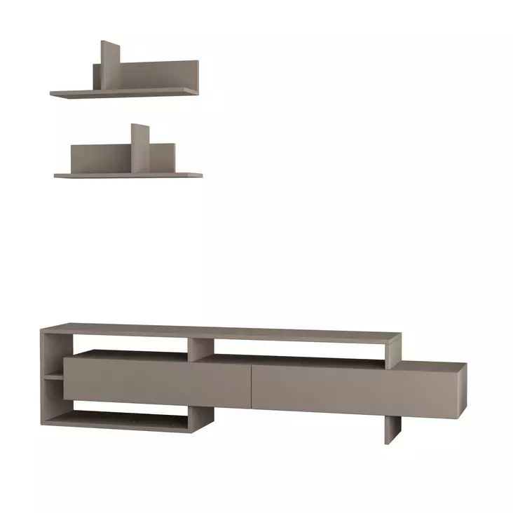 TV-bänk Hanah Home Gara Ljus Mocca Spånskiva 180x42x32 cm - TV-bänkar - 8681181862780 - 1