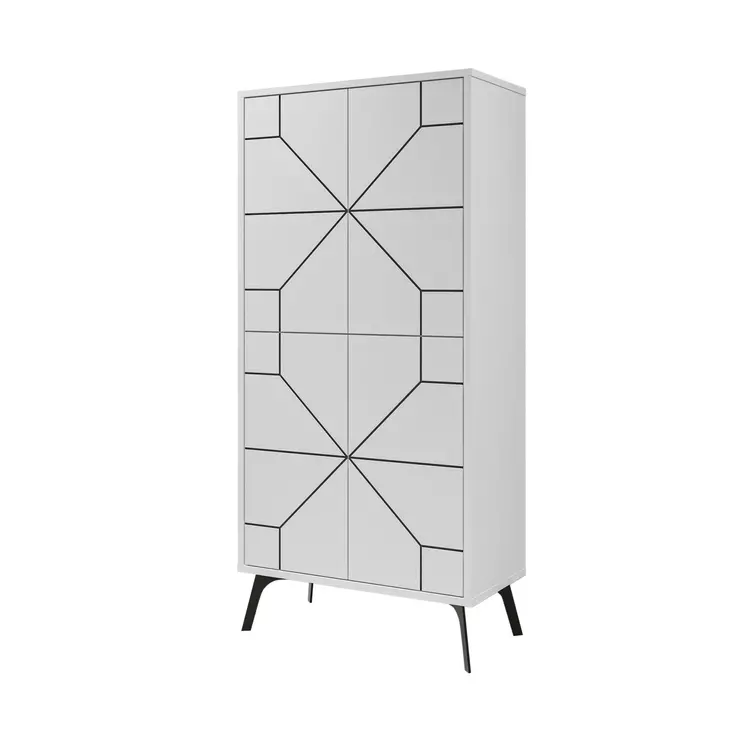 Förvaringsskåp Hanah Home Dune Vit Spånskiva 62,6x136x35,6 cm - Skåp och byråer - 8683743797950 - 1