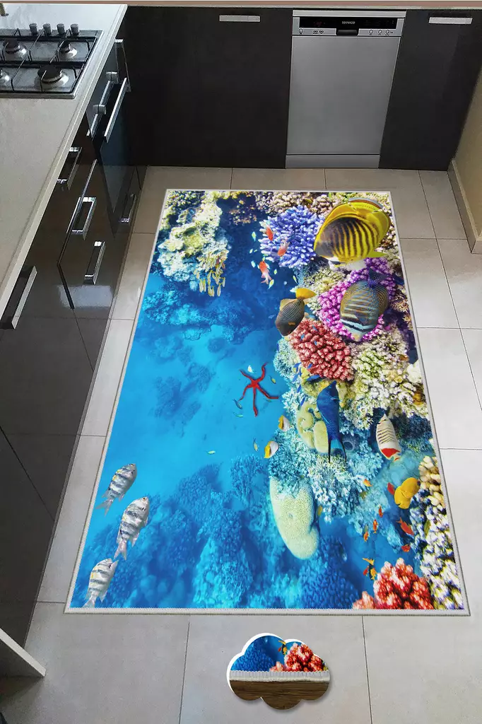 Matta Conceptum Wookece166 Flerfärgad Polyester 60x100 cm - Små mattor och gångmattor - 8683342297820 - 1