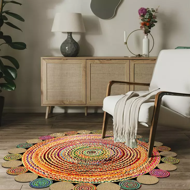 Matta Conceptum HMNT933 Flerfärgad Polyester 70x70 cm - Runda mattor - 8682870647770 - 1