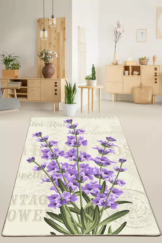 Matta Conceptum Lavender Djt Flerfärgad Polyester 80x120 cm - Små mattor och gångmattor - 8682870127500 - 1