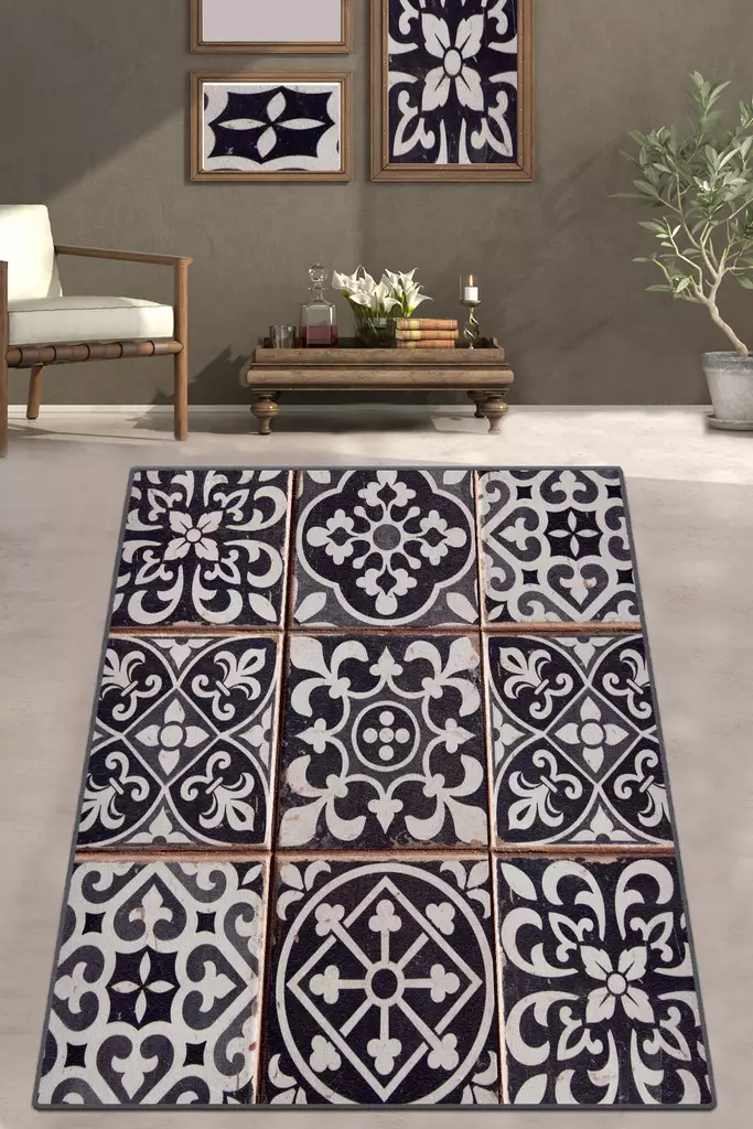 Gångmatta Conceptum Laterem Djt Flerfärgad Polyester 80x100 cm - Små mattor och gångmattor - 8682870889200 - 1