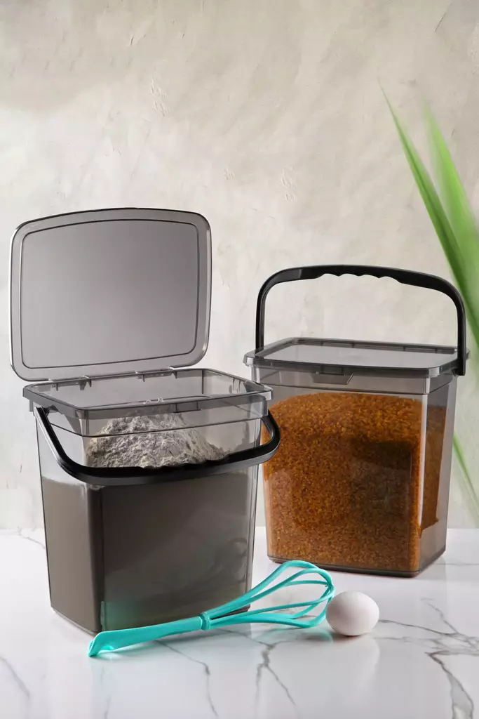 Förvaringslåda Set Hermia Flerfärgad Plast 2 Delar - Matlådor och matförvaringsbehållare - 8683742510710 - 1