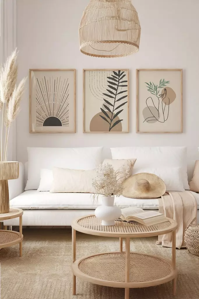 Inramad Tavla Wallity Flerfärgad MDF 33x48 cm 3 Delar - Tavlor och ramar - 8684283135950 - 1