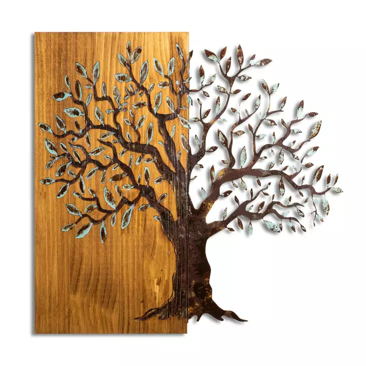 Väggdekor Trä Wallity Mysterious Tree Flerfärgad Trä/Metall 60x58x3 cm - Dekorationer, prydnadsföremål - 8683742935360 - 1