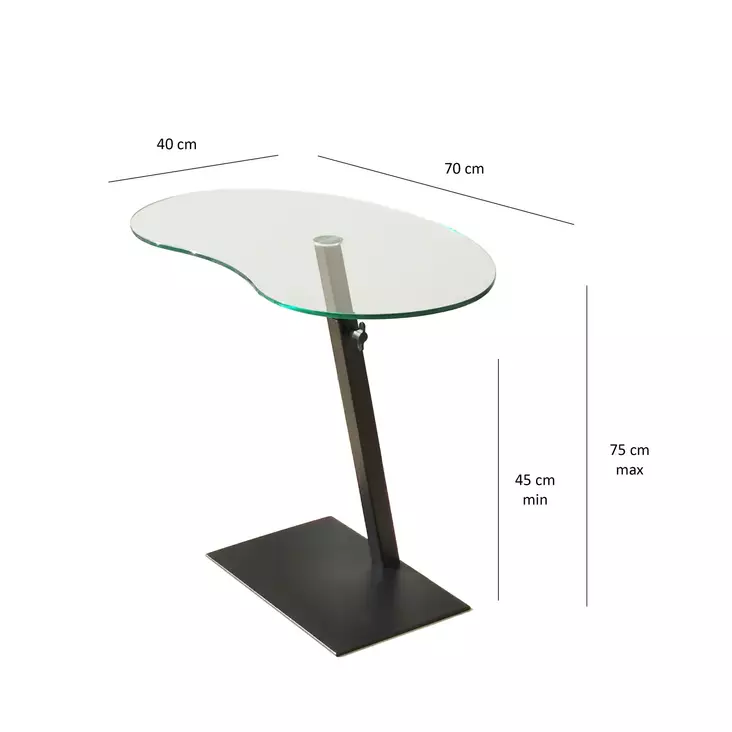 Soffbord Hanah Home Fagioli Svart Härdat Glas 70x75x40 cm - Soffbord - 8683743040940 - 1