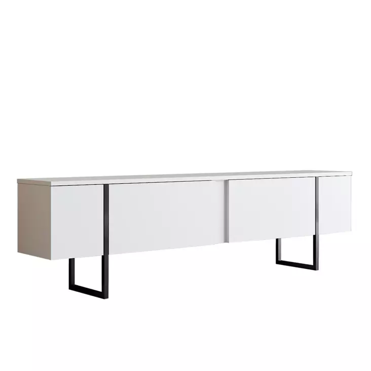 TV-bänk Hanah Home Luxe Set Vit Spånskiva 180x30x47 cm - Möbler - 8683742452140 - 1