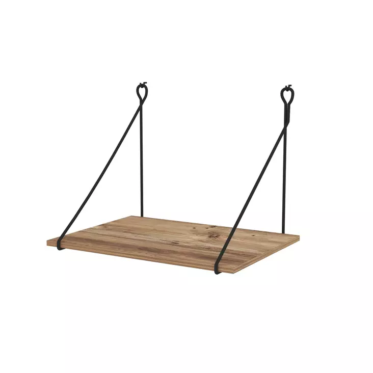 Skrivbord Hanah Home Tuna Valnöt Svart Spånskiva Metall 70x50x50 cm - Skrivbord - 8681875948820 - 1