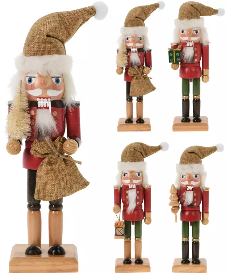 Pähkinänsärkijä, 4 eri-designia, 25 cm - Juldekorationer och textilier - 8720573641340 - 1