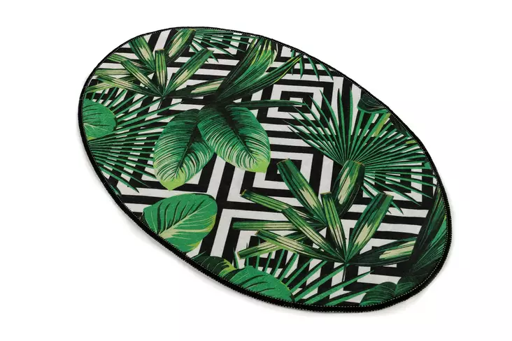 Matta Conceptum Tropik Oval DJT Flerfärgad Polyester 60x90 cm - Små mattor och gångmattor - 8681875899160 - 1