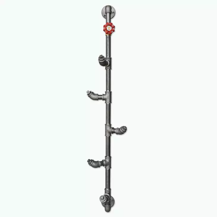 Rörkrok Hanah Home Boruraf080 Svart Guld Metall 15x15x100 cm - Möbler - 8681875208450 - 1