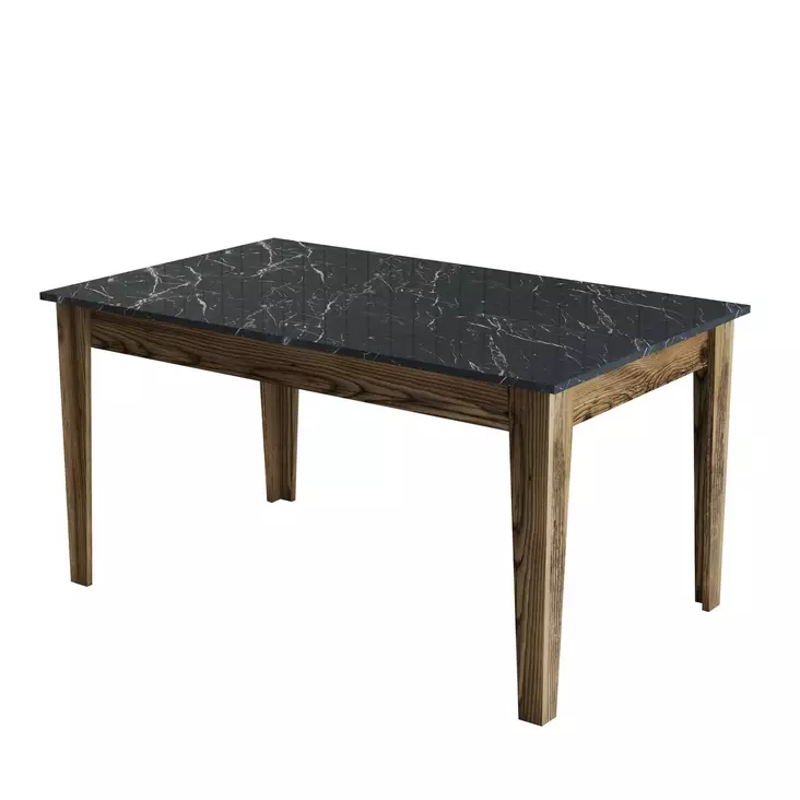 Matbord Hanah Home Milan 518 Valnöt Svart Spånskiva 145x75x88 cm - Matbord - 8683743327300 - 1