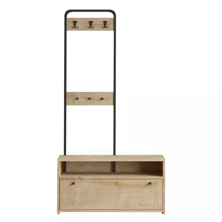 Hallmöbel Hanah Home Nicole Safir Ek Spånskiva 90x170x35 cm - Hallskåp - 8683743850730 - 1
