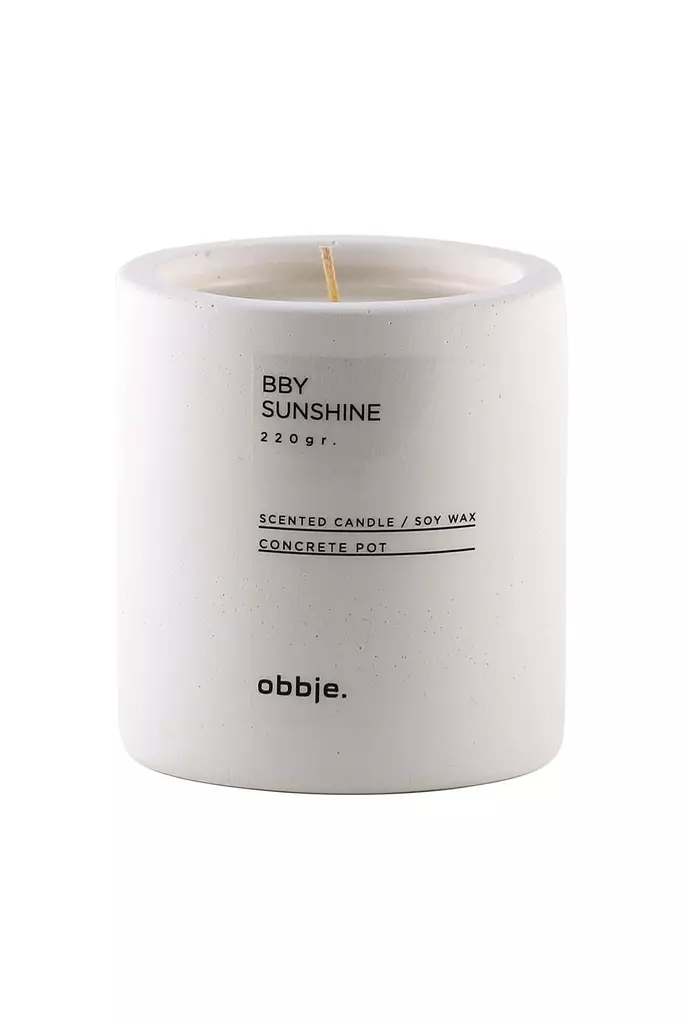 Doftljus Aberto Bby Sunshine Verti Vit Betong Sandelträ 8,5x9 cm - Ljus och lyktor - 8684282969020 - 1