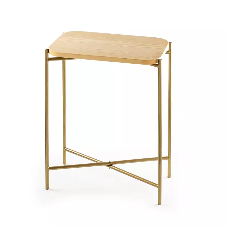 Soffbord Hanah Home Shb003a Guld Trä Metall 40x56x26 cm - Soffbord - 8684282360650 - 1