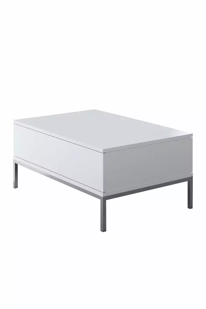 Soffbord Hanah Home Lord Vit Silver Spånskiva 90x40x60 cm - Soffbord - 8684282484110 - 1