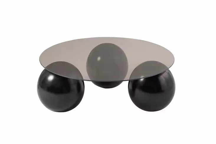 Soffbord Nordure Miro Svart Brons Härdat Glas Polyuretan 85x30x85 cm - Soffbord - 8684283730100 - 1