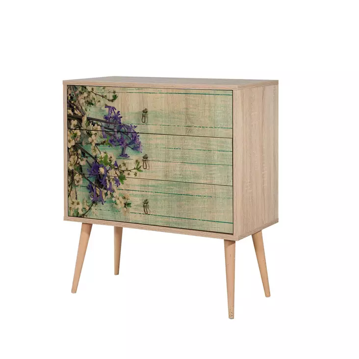 Byrå Hanah Home Trio 727 Sonoma Ek Spånskiva 80x90x40 cm - Byråer och skåp - 8681875340990 - 1