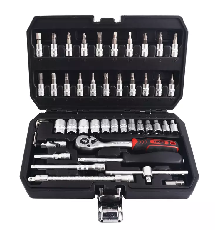 Timco 46-delad hylsnyckelsats - Hylsnyckelsatser - 6438014417110 - 1