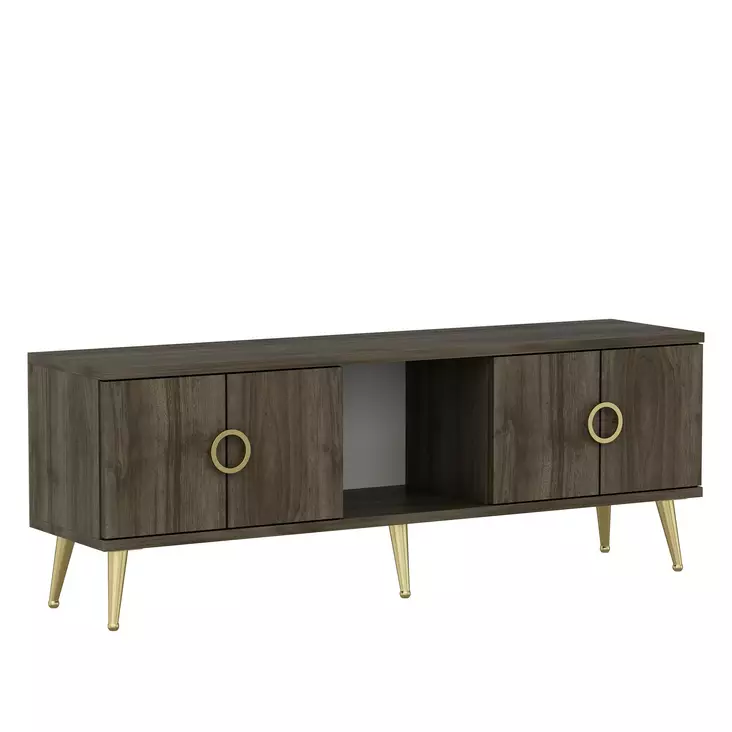 TV-bänk Hanah Home Cey Valnöt Spånskiva 120x30x45 cm - TV-bänkar - 8683742102250 - 1