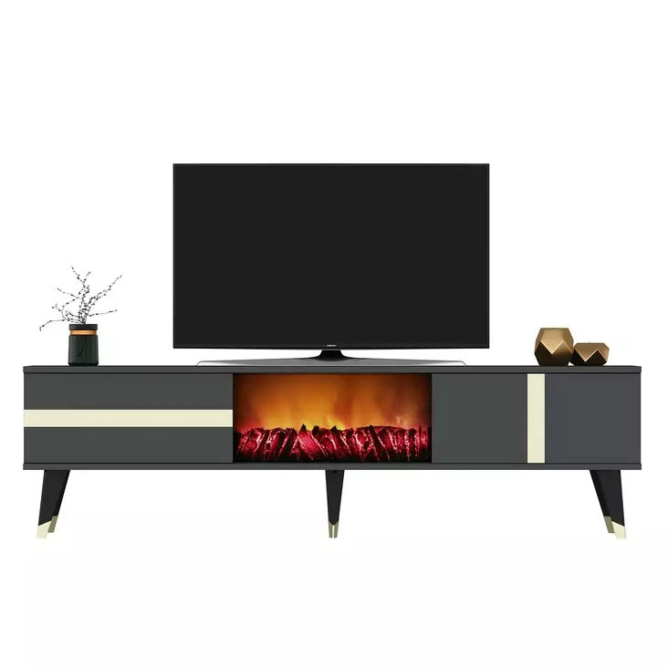 TV-bänk Hanah Home Vania Antracit Spånskiva 150x50x29,6 cm - TV-bänkar - 8684282428480 - 1