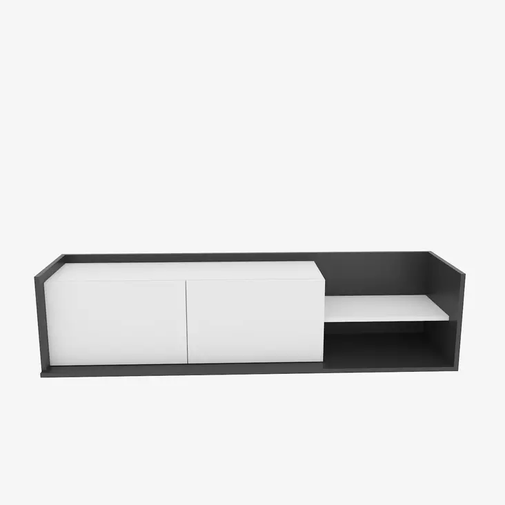 TV-bänk Hanah Home Krog Antracit Vit Spånskiva 160x35x36,8 cm - TV-bänkar - 8683743123810 - 1