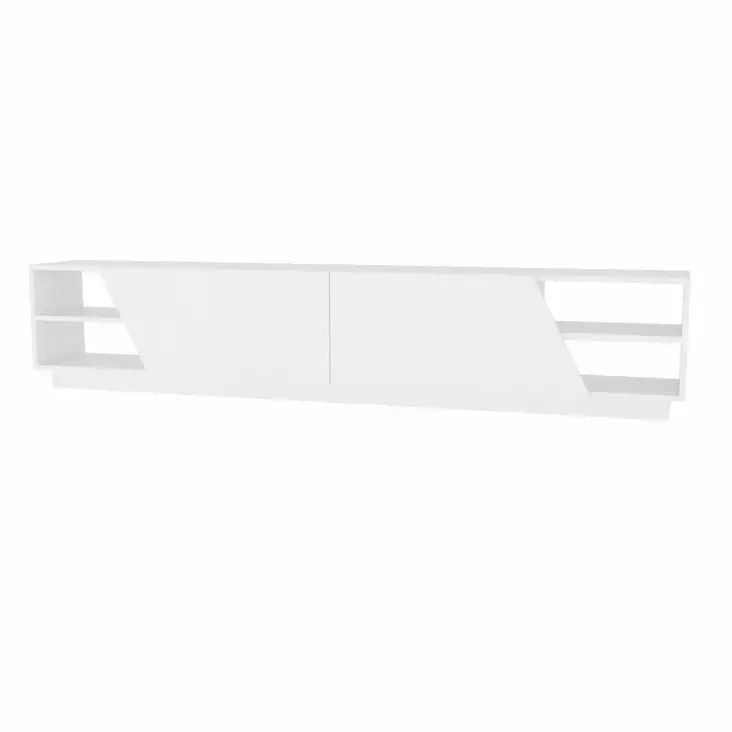 TV-bänk Hanah Home Rhodes Vit Spånskiva 240x37,1x47,4 cm - TV-bänkar - 8683743124190 - 1