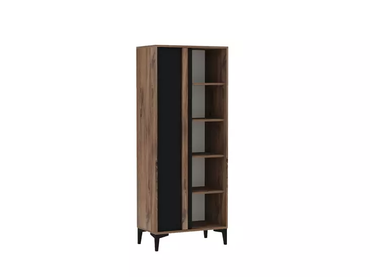 Bokhylla Hanah Home Iraz Atlantic Antracit Spånskiva 70x175x30 cm - Bokhyllor - 8683742939610 - 1