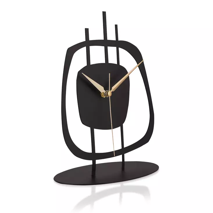 Dekorativ Klocka Aberto Design Pietra Svart Metall 21x23 cm - Klockor - 8683742881940 - 1